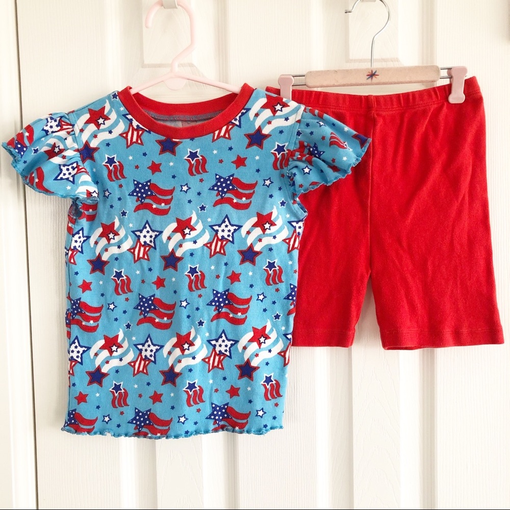 New Jammies Organic Patriotic Pajama Short Set 6